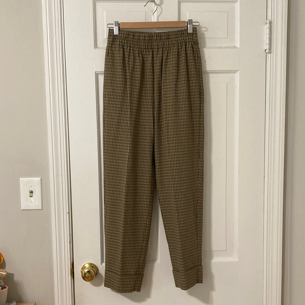 Madewell Men's Tan Checkered Chinos